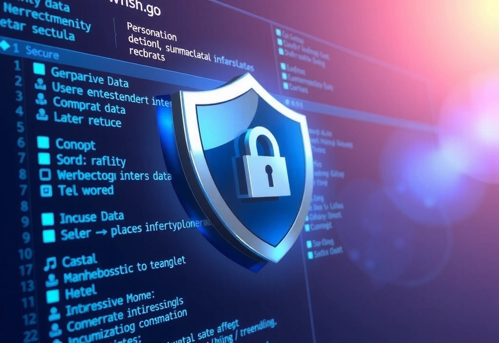 Ilustrație cu date personale securizate